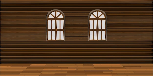 Premium Vector | Background in the form of an interior room in a wooden  house