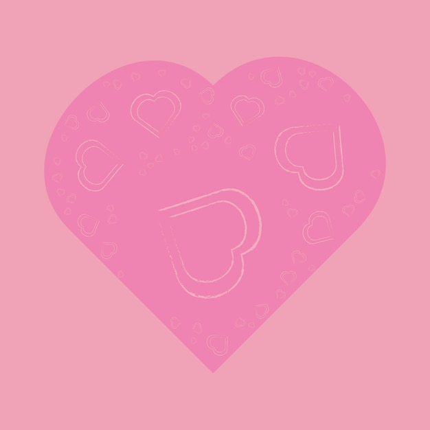 Vector background frame hearts love theme pink color