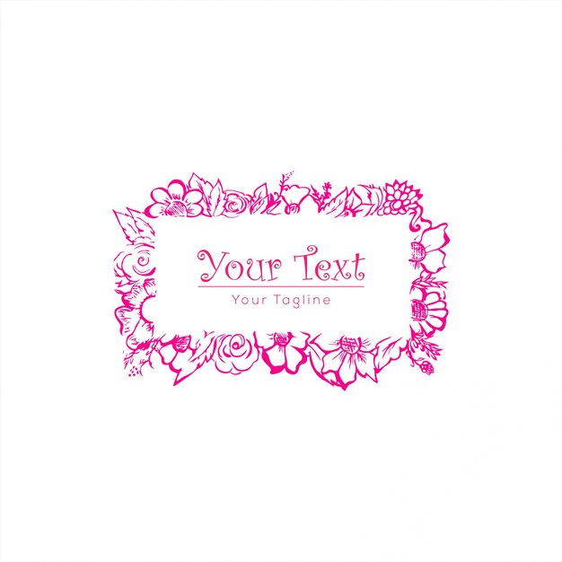 Vector background frame with floral