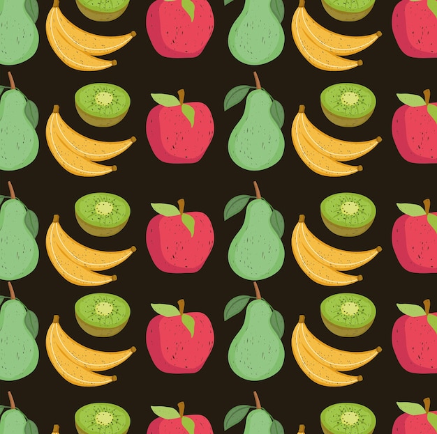 Background fresh fruits