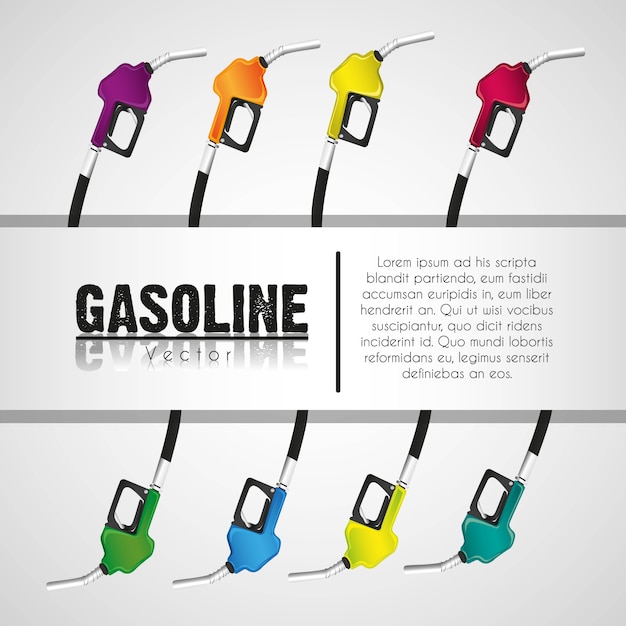 Vector background gas pumps stripe on white for text