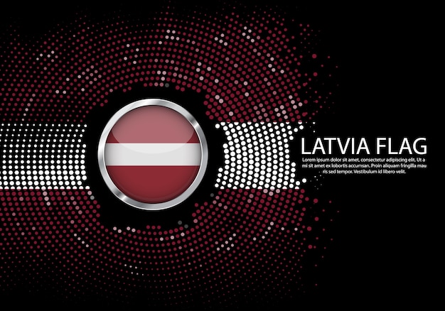 Background Halftone gradient template of Latvia flag.