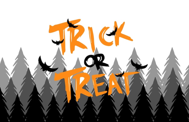 Vector background halloween trick or treat