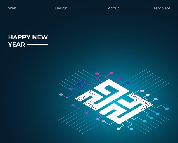 ウェブサイト技術コンセプトデザインで2024年明けましておめでとうございます
