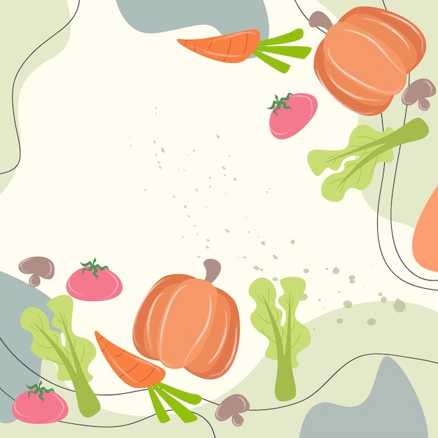 Background of a Healthy Food Doodle