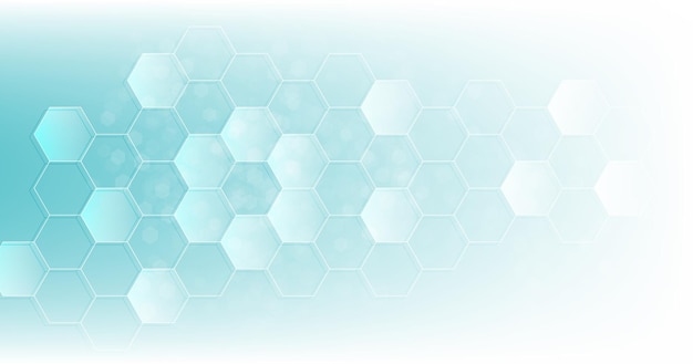 Background of hexagon geometric blue pattern