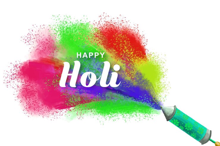 Vector background for holi celebration card design