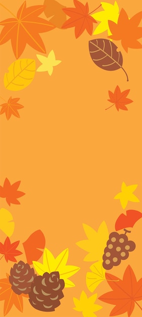 Background illustration of autumn leaves