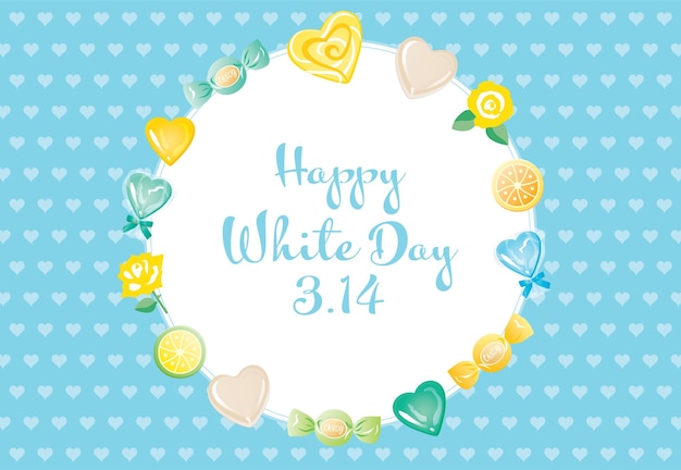 Background illustration of the candy of the white day