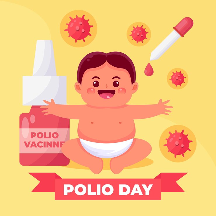 Background Illustration design for world polio day