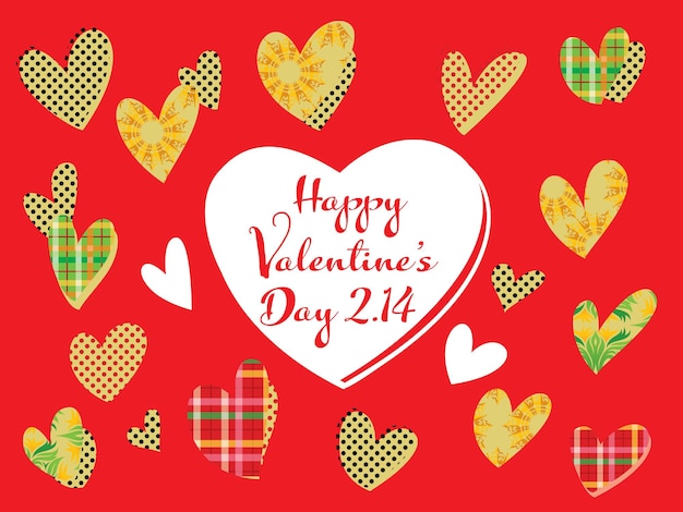 Background illustration of the heart design of valentine's day