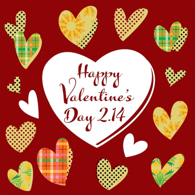 Background illustration of the heart design of Valentine's Day