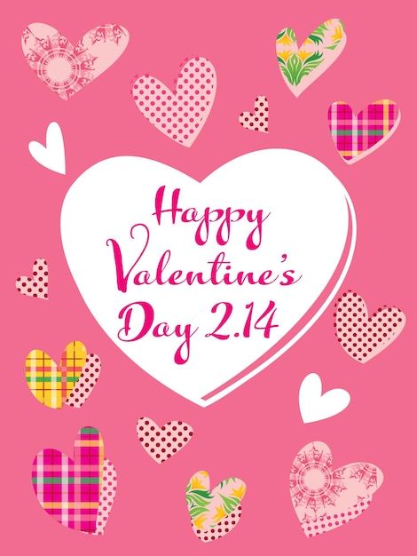 Background illustration of the heart design of valentine's day.