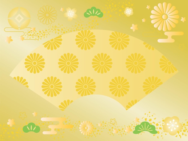 Фоновая иллюстрация японского образца новогодних праздников.