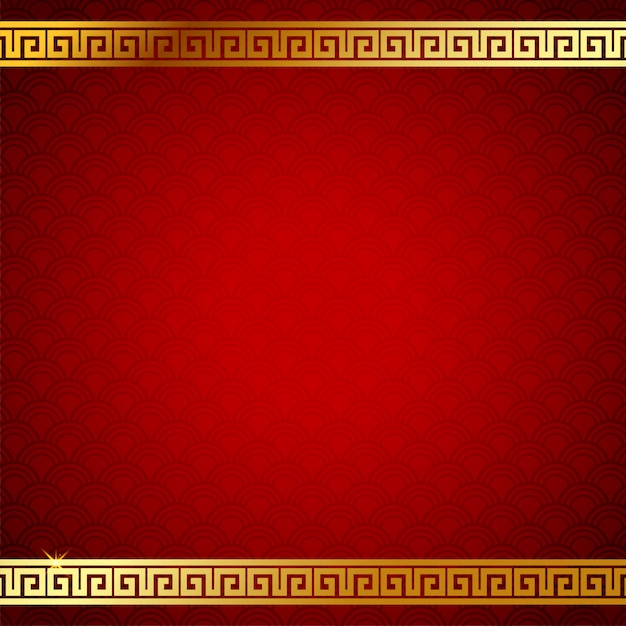 Background image of chinese pattern. gold and red color