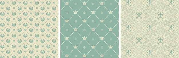 Vector background image in vintage style  set