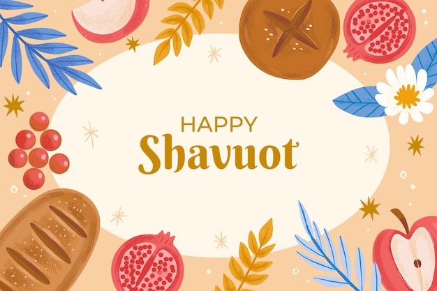 Vector background for jewish shavuot celebration