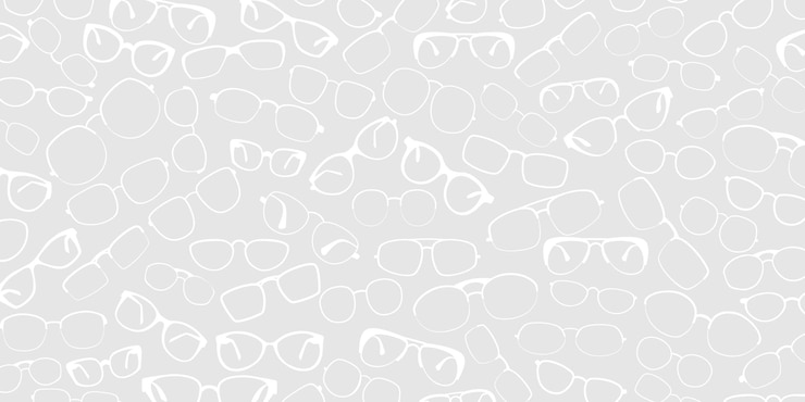 Background made of glasses or spectacle frames white on gray background