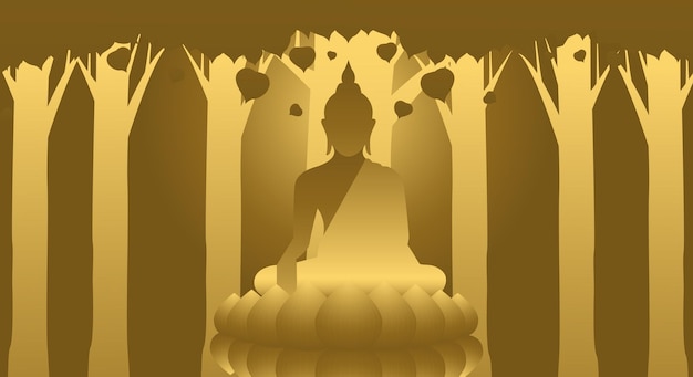 Background for makha bucha dayvesak day atthami puja day asanha bucha day