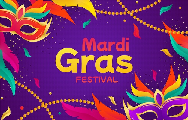 Background of Mardi Grass Carnival Mask