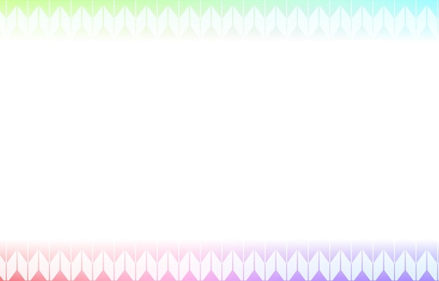 ベクトル 背景素材 淡い虹のグラデーションと和柄のイラスト