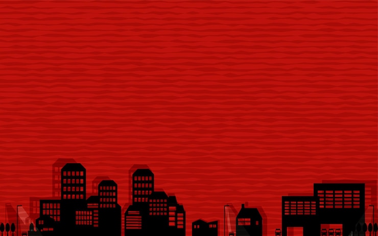 Vector background material for papercutting of townscape