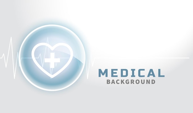 Background for medical topics with the inscription and heart and pulse