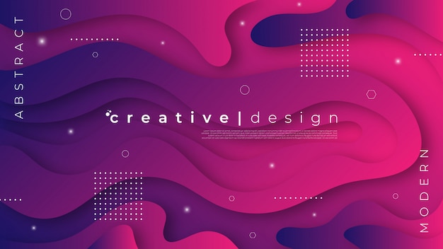 Vector background in a modern style with fluid shapes