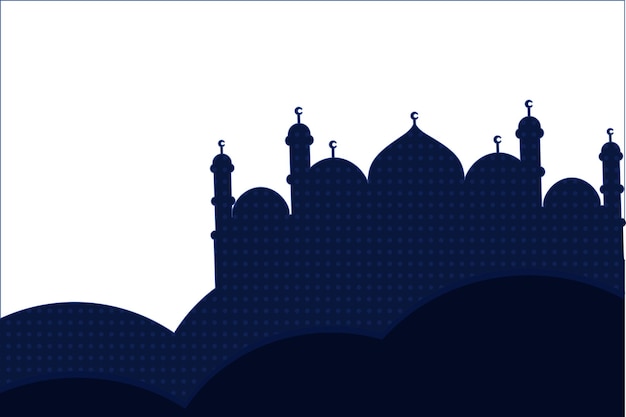 Vector background mosque for social media  banner or website