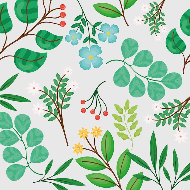 Background of nature leaves