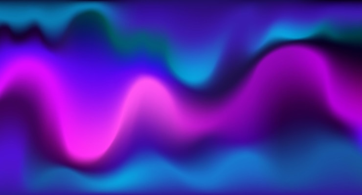 Vector background northern lights purple and blue shades iridescent smoky backdrop for banners posters or flyers signage and business advertising and websites covers for social networks