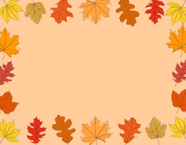 Фон осенних листьев векторная иллюстрация