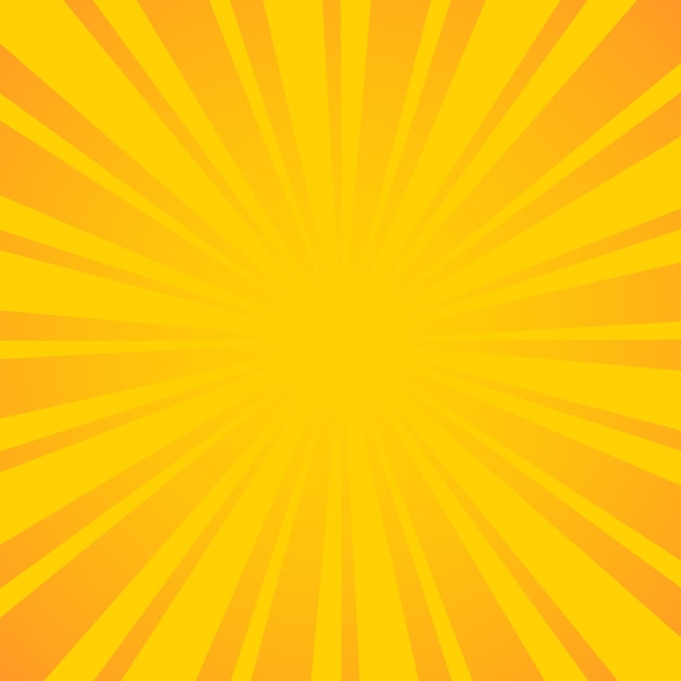 Background of orange sun rays bright flash of yellow light radial warm pattern with gradient