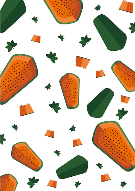 Background papaya slice