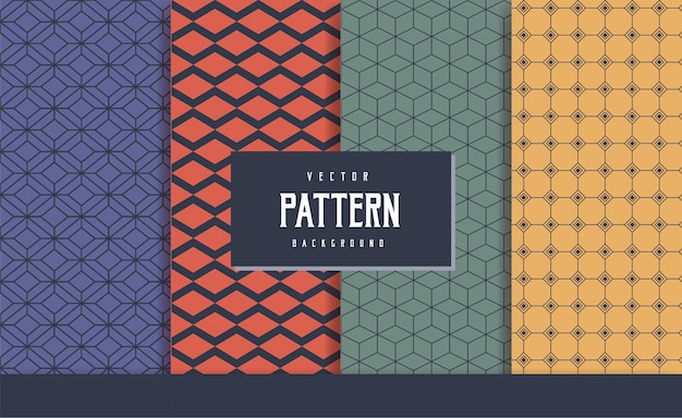 Vector background pattern geometric seamless collection