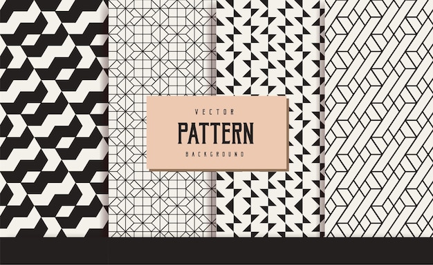 Vector background pattern geometric seamless collection