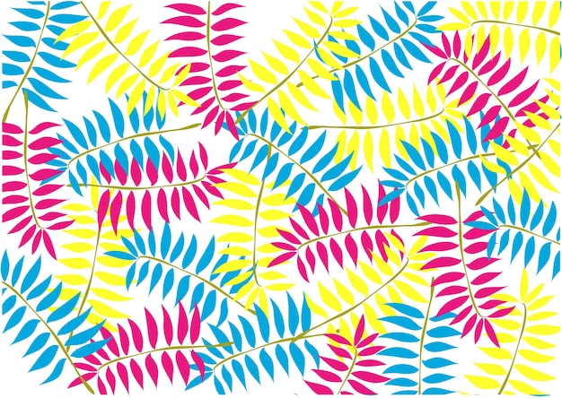 Background pattern neon color leaf