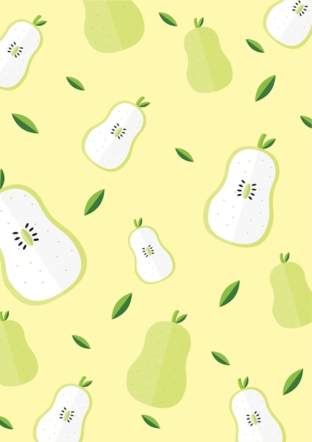 background pattern pear slice