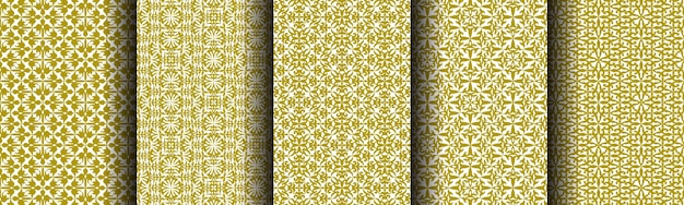 background pattern seamless ethnic geometric gold luxury set collection