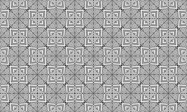 Sfondo modello linea senza soluzione di continuità etnico mandala lusso