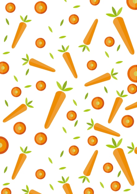 Vector background pattern slice carrot