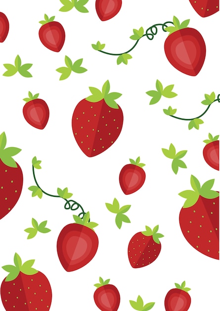 Background pattern strawberry slice