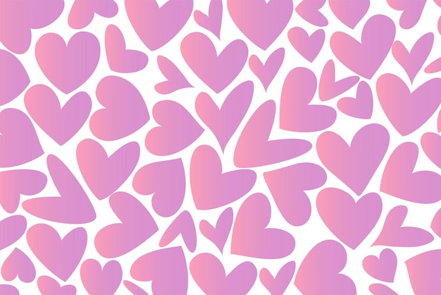 Background of pink hearts valentine's day Vector illustration on a white background