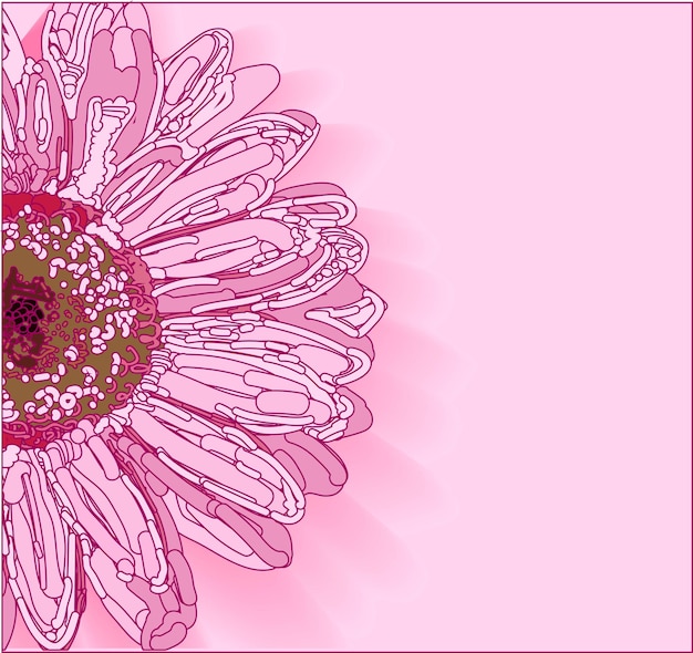 Background pink with a flower Paste the text Template for invitations cards and promotions