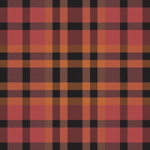 Background plaid tartan of seamless textile texture with a pattern fabric vector check in red and grey colors