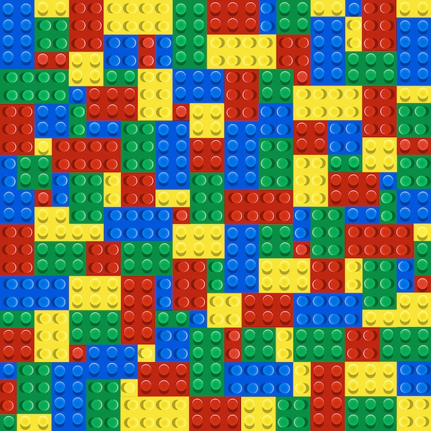 Background of plastic building blocks