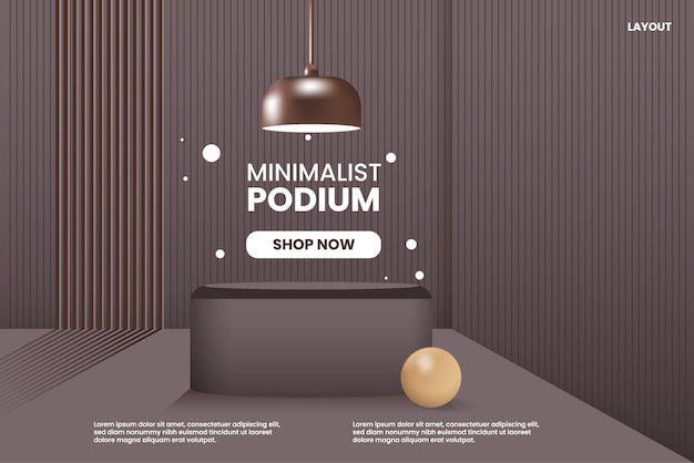 Background podium premium color