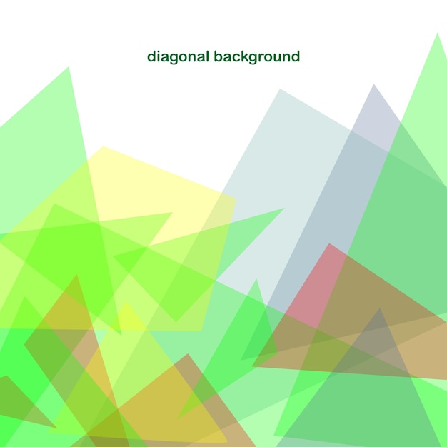 Vector background polygonal with green triangle