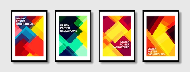 Poster di sfondo forma geometrica semplice e design di copertina in stile minimalista