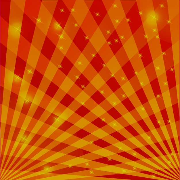 Background in red and yellow tones of intersecting lines with flickering lights